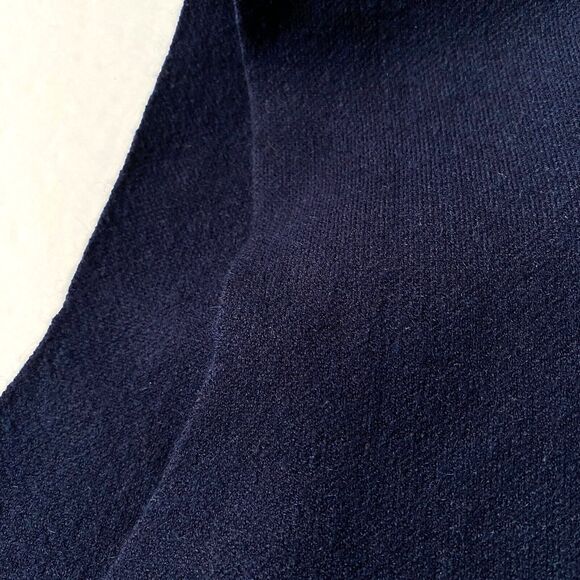 Charter Club Sleeveless Duster Womens M Navy Blue Wool-Effect Open Front NWOT - Picture 7 of 13